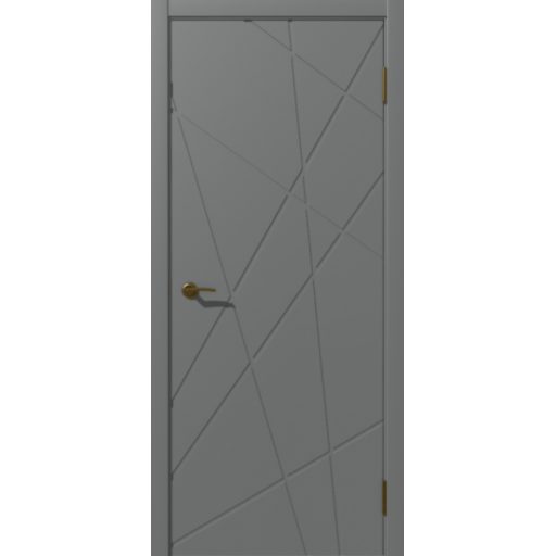 Дверь межкомнатная Дубрава Сибирь Бухта Софт Риф серая, глухое полотно